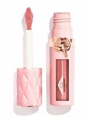 Charlotte Tilbury Pink Lip Oil Gloss with Gold Accents